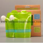 Resealable 150ml 200ml 100mic Stand Up Spout Pouch With Caps For Juice for sale