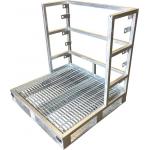 16 Gas Cylinder Rack For Forklift Distribution Gas Cylinder Pallet for sale