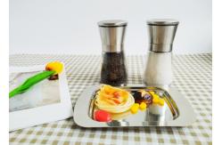 China Adjustable Glass Salt and Pepper Grinders with Stainless Steel Grinder Cap supplier