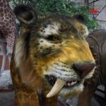 Full Size Animatronic Saber Toothed Cat Weatherproof For Theme Park for sale