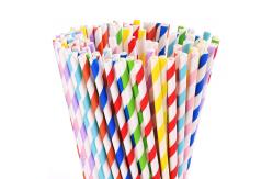 China Custom Colorful Disposable Drink Biodegradable Paper Straw supplier