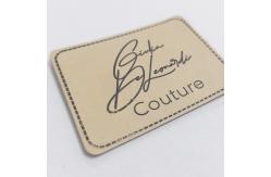 China Personalized Custom Embossed Leather Patches With Logo Image Or Text supplier