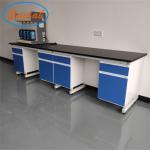 Blue Practical Lab Workstation Bench , Multifunctional Lab Working Table