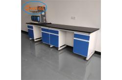 China Blue Practical Lab Workstation Bench , Multifunctional Lab Working Table supplier