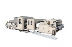 China Automatic Toilet Tissue Paper Rewinding Machine With Glue Lamination supplier