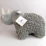Customized PP Cotton Stuffed Animal Toys Plush Grey Rhinoceros Plush Doll for sale