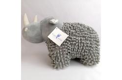 China Customized PP Cotton Stuffed Animal Toys Plush Grey Rhinoceros Plush Doll supplier