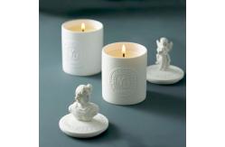 China Flame Retardant Ceramic Candle Container Medium Stylish Candle Holder 1.2kg supplier
