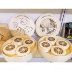 Natural Poplar Wooden Mooncake Box Disposable Customized With Lid for sale