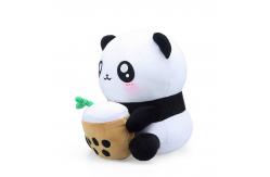 China PP Cotton Stuffed Milk Tea Cup Panda Plush Toy supplier