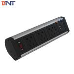 Clamp On Desktop Power Outlet , Office Desktop Electrical Outlet