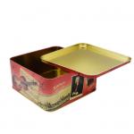 Rectangular Shape Candle Cake Cookies Tin Box Moisture Poof for sale