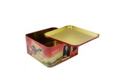 China Rectangular Shape Candle Cake Cookies Tin Box Moisture Poof supplier