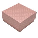 Leather Pink Purple Ring Jewelry Packaging Box With Velvet Foam Insert for sale