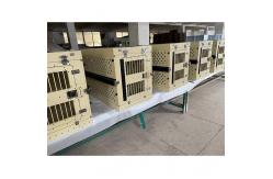 China Collapsible XL Dog Kennel Crate Khaki Tan Colour Foldable Escape Proof 40 Inch supplier