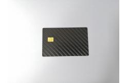 China 85x54x0.8mm Carbon Fiber Card With SLE4442 Small Contact Chip supplier