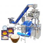 Touch Screen Doypack Filling Machine 2 Head Weighing SS Rice Packing Equipment for sale