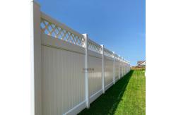China 6Ft Outdoor Garden White Cheap PVC Vinyl Lattice Privacy Fence supplier
