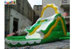 China Customized Outdoor Inflatable Water Slides With Pool For Backyard Use supplier