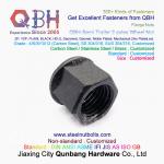 QBH Black Semi Trailer 2 Axles Non-Serrated Flange Wheel Hub Nut for sale