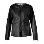 China Cool Slim Fit Ladies PU Jackets With Zipper Design And Back Stud Decoration manufacturer