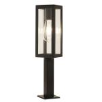 Driveway Solar Powered Bollard Garden Lights Black Aluminum Waterproof for sale