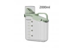 China Eco Friendly 2000ml Clear Plastic Lunch Container supplier