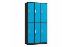 China Gym School Use Steel Storage 6 Doors Wardrobe Locker With Lock supplier