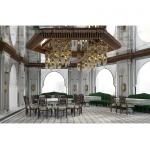 Custom Modern Marble Pattern Flower Waterjet Medallion Floor Tiles Polished