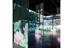 China Hd Advertising Sliding LED Screen Outdoor Transparent Curved Led Screen Panel supplier