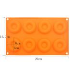 8 Cavity 3D Silicone Cake Moulds Doughnut Shape Custom Made Soap Molds for sale