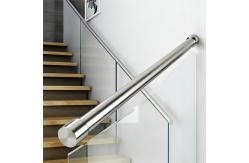 China Rust-Proof 304 Stainless Steel Handrails with Flat Saddle for Glass Railings supplier