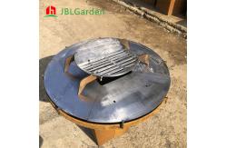 China Portable Outdoor Rust Corten Steel Bbq Pit Customized supplier
