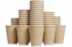 China 12oz 16oz Double Wall Takeaway Coffee Cups With Offset Printing supplier