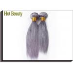 Customized Purple Grey Hair Silk Straight 100% Human Hair Can be flat ironed for sale