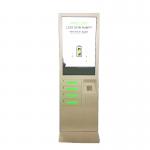 43 Inch Advertising Screen Cell Phone Charger Box With 6 Digital Lockers for sale