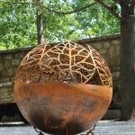 Customized Thickness Outdoor Fire Ball Fire Pit Sphere Outdoor Wood Burning Fire Pit for sale