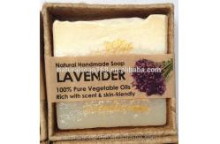 China best selling whitening lavender natural handmade soap with soap packaging supplier