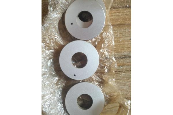 Ultrasonic Welding Piezo Ceramic Ring Silver Coating Electrode Positive And Negative Pole