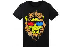 China Sound Control LED Light Up T Shirt 100% Cotton Washable For Couple supplier