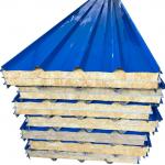 50k100mm Rockwool Roof Sandwich Panel Fireproof Glass Wool for sale