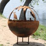 Wood Fuel Outdoor Steel Fire Pit Assembly Required 60cm/80cm/100cm/Custom Depth for sale