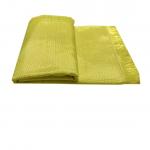Yellow Cut Resistant Kevlar Fabric , Anti Static Flameproof Para Aramid Cloth for sale