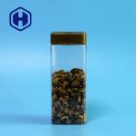 Clear Empty Leak Proof Plastic Jar Biscuits Rice Packaging 555ml Food Square PET Jar for sale