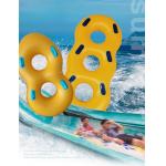Yellow Double Inflatable Swimming Ring Pool Float For Adults Water Park Game Play for sale