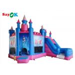 Waterproof Inflatable Bounce House Princess Frozen Carriage Bouncy Castle With Slide