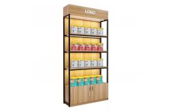 China Wall Supermarket Wooden Display Rack Shelf Skincare Bookshelf Storage supplier