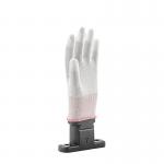 OEM Antistatic Carbon Fiber ESD Finger Top Fit PU Coated Gloves 13 Gauge Grey ESD Gloves for sale