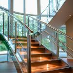 Heavy-Duty Stainless Steel Handrails with PVD Finish for Glass Fencing for sale
