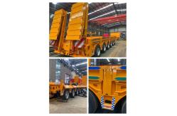 China CIMC 6-axis 60 T 80 120 Tons Lowbed Semi Trailer supplier